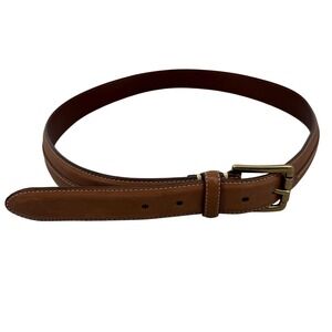 Cole Haan Mens British Tan Leather Belt Solid Brass Buckle Size 40 A08736 Preppy
